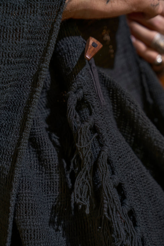 Black Pyramid Poncho - NAYWAJ Ibiza Outerwear