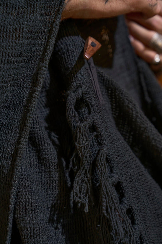 Black Pyramid Poncho - NAYWAJ Ibiza Outerwear