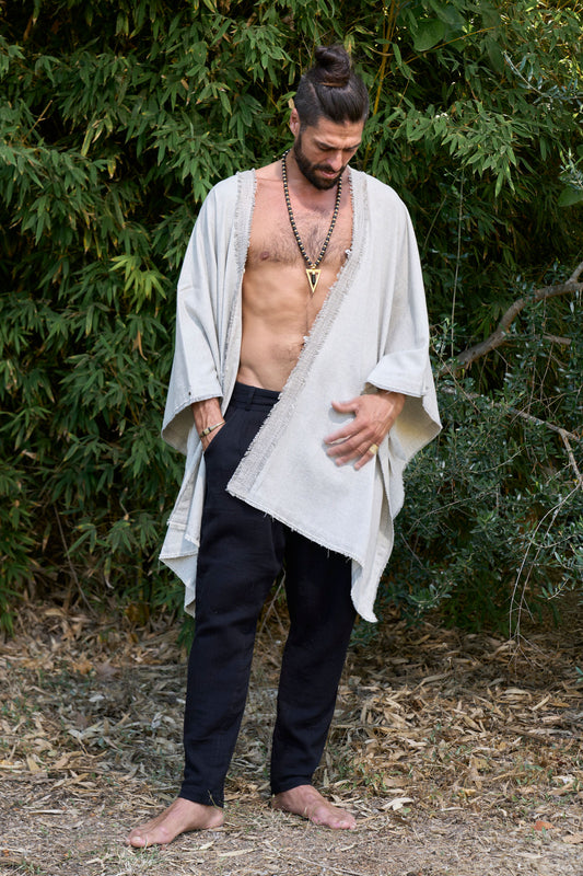 Grey Nara Poncho - NAYWAJ Ibiza Outerwear