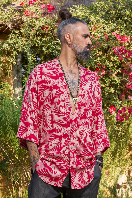 Red Zeus Shirt - NAYWAJ Ibiza Shirts
