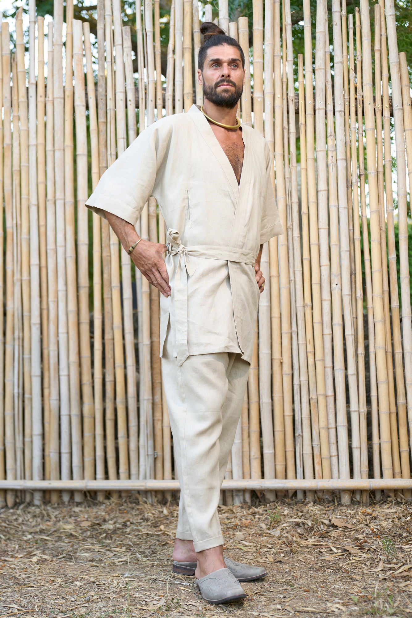 Linen Kimono - NAYWAJ Ibiza Outerwear
