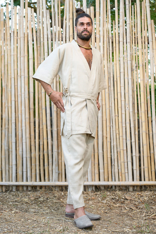 Linen Kimono - NAYWAJ Ibiza Outerwear