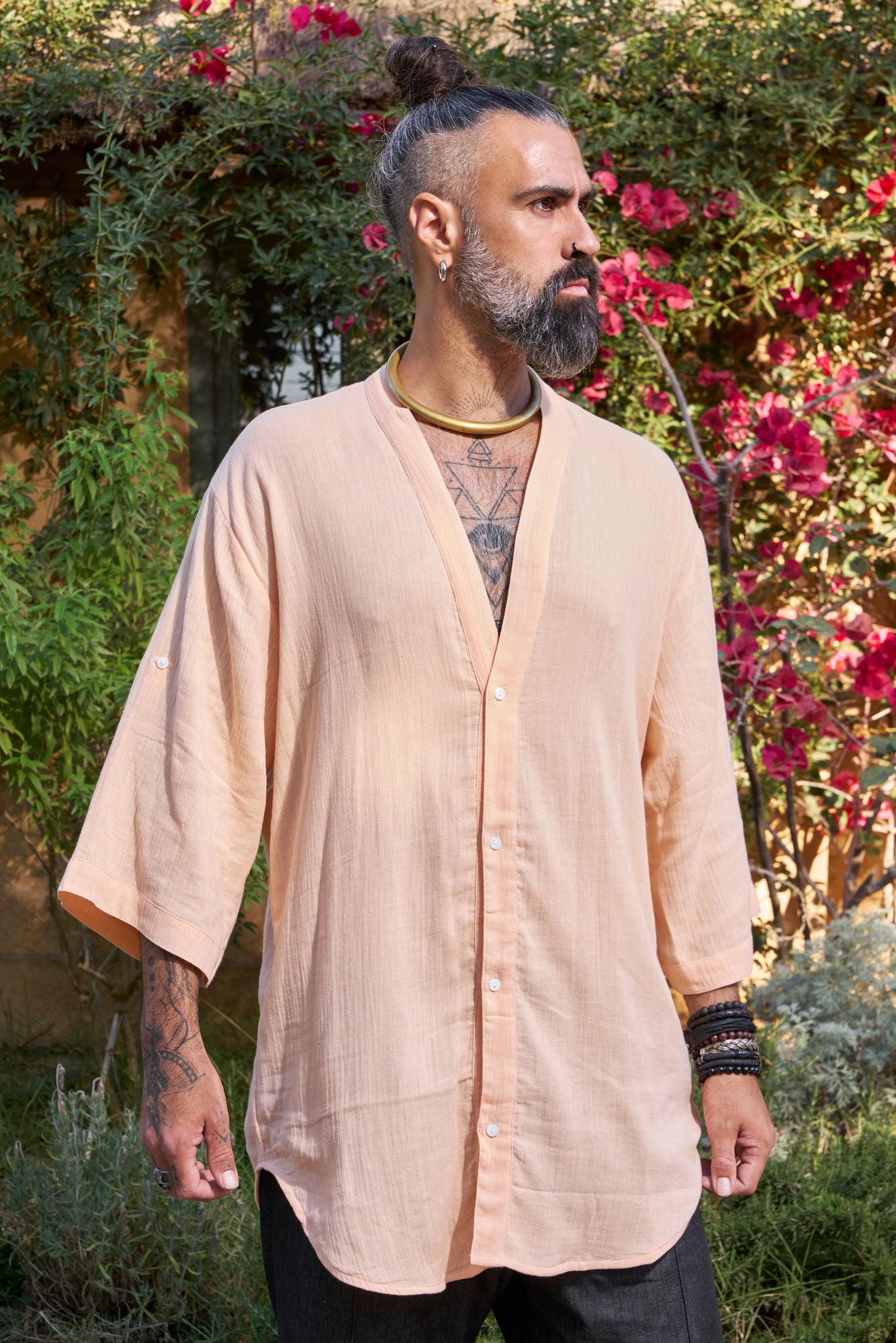 Salmon Zeus Shirt - NAYWAJ Ibiza Shirts