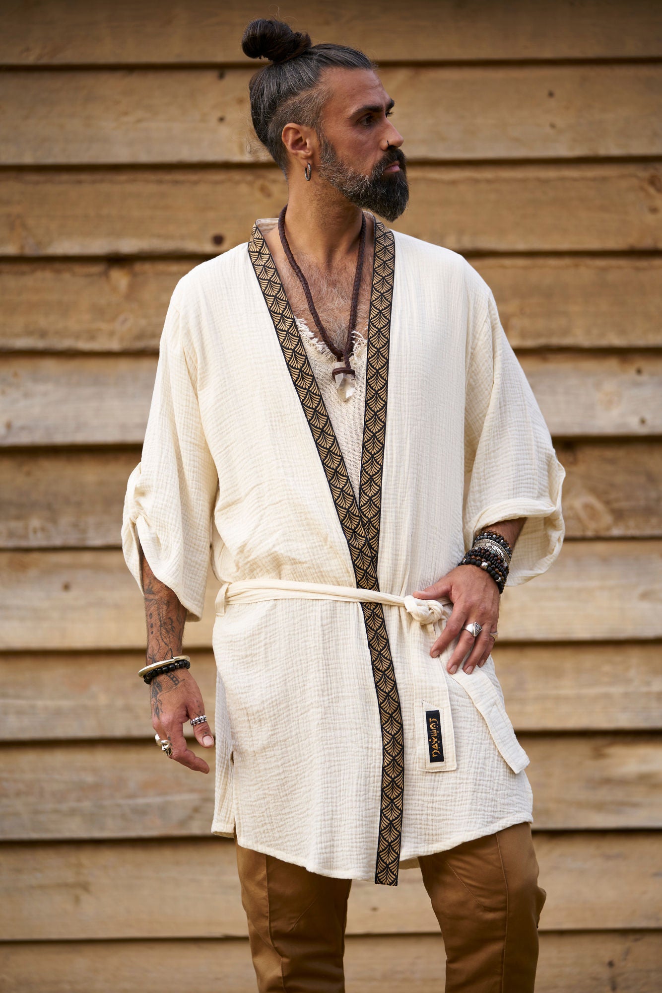 Off White Organic  Kimono - NAYWAJ Ibiza Outerwear