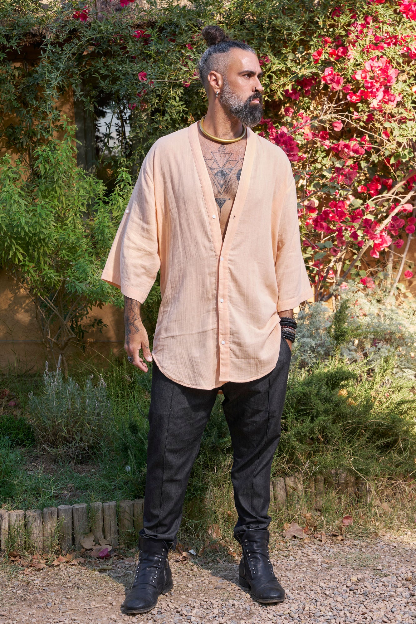 Salmon Zeus Shirt - NAYWAJ Ibiza Shirts