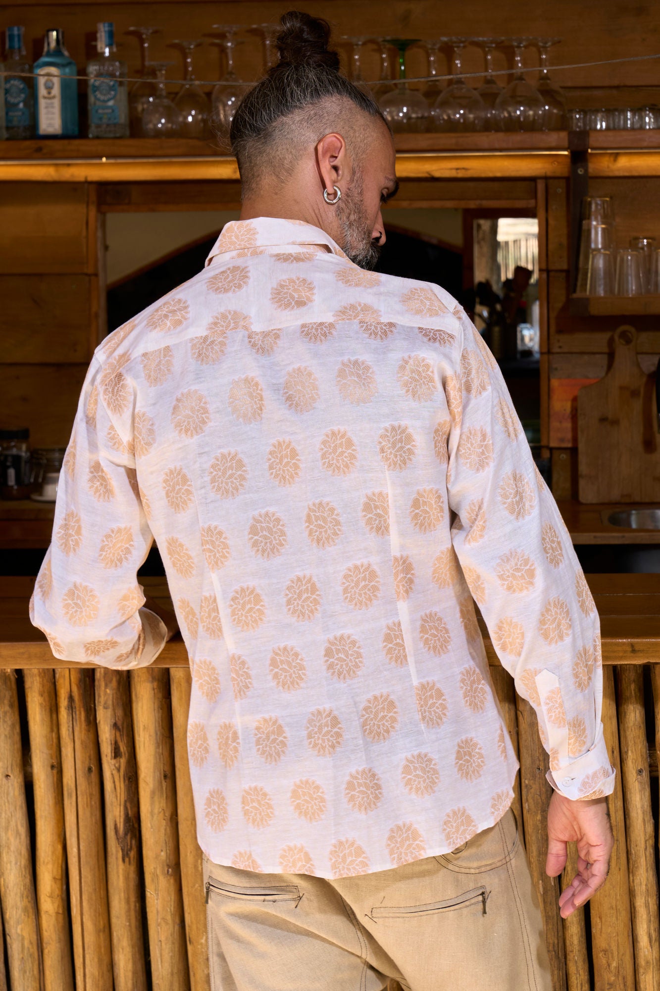 White & Gold Classic Shirt - NAYWAJ Ibiza Shirts