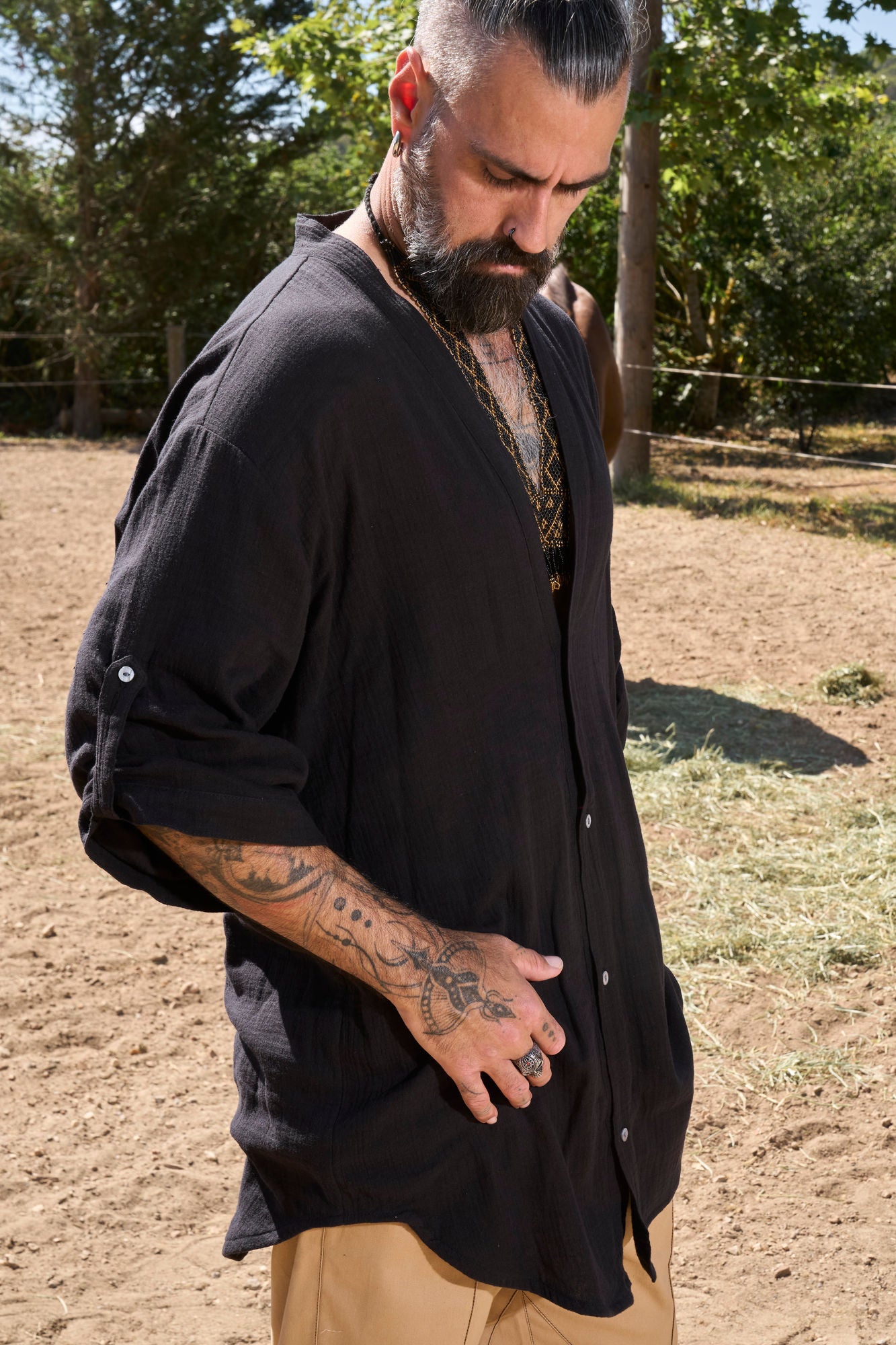 Black Zeus Shirt - NAYWAJ Ibiza Shirts