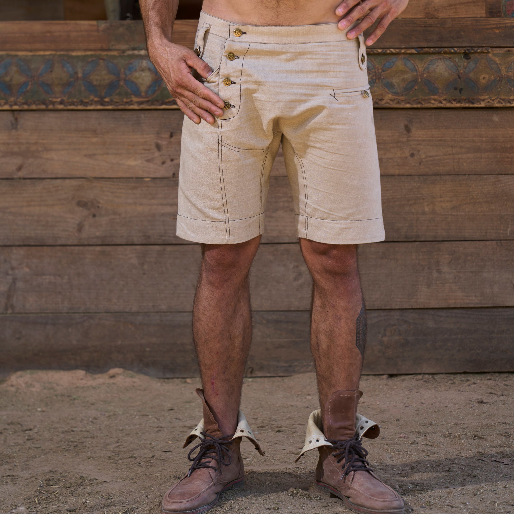Ecru Nattaka shorts - NAYWAJ Ibiza Shorts