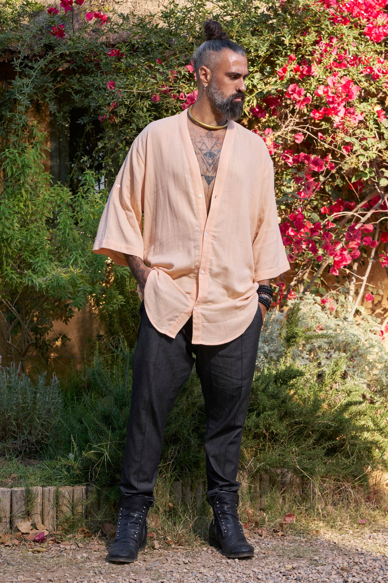 Salmon Zeus Shirt - NAYWAJ Ibiza Shirts