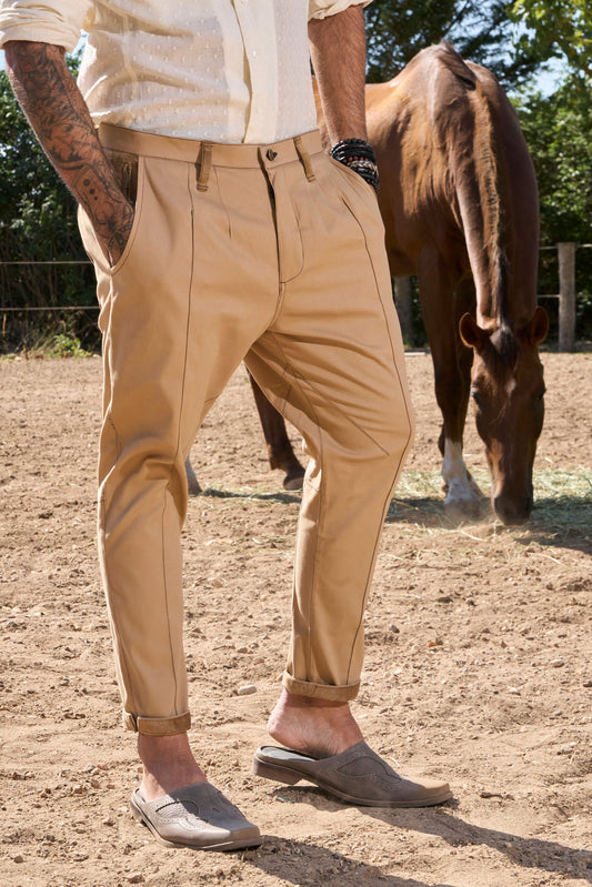 Camel Chino Pants - NAYWAJ Ibiza Pants