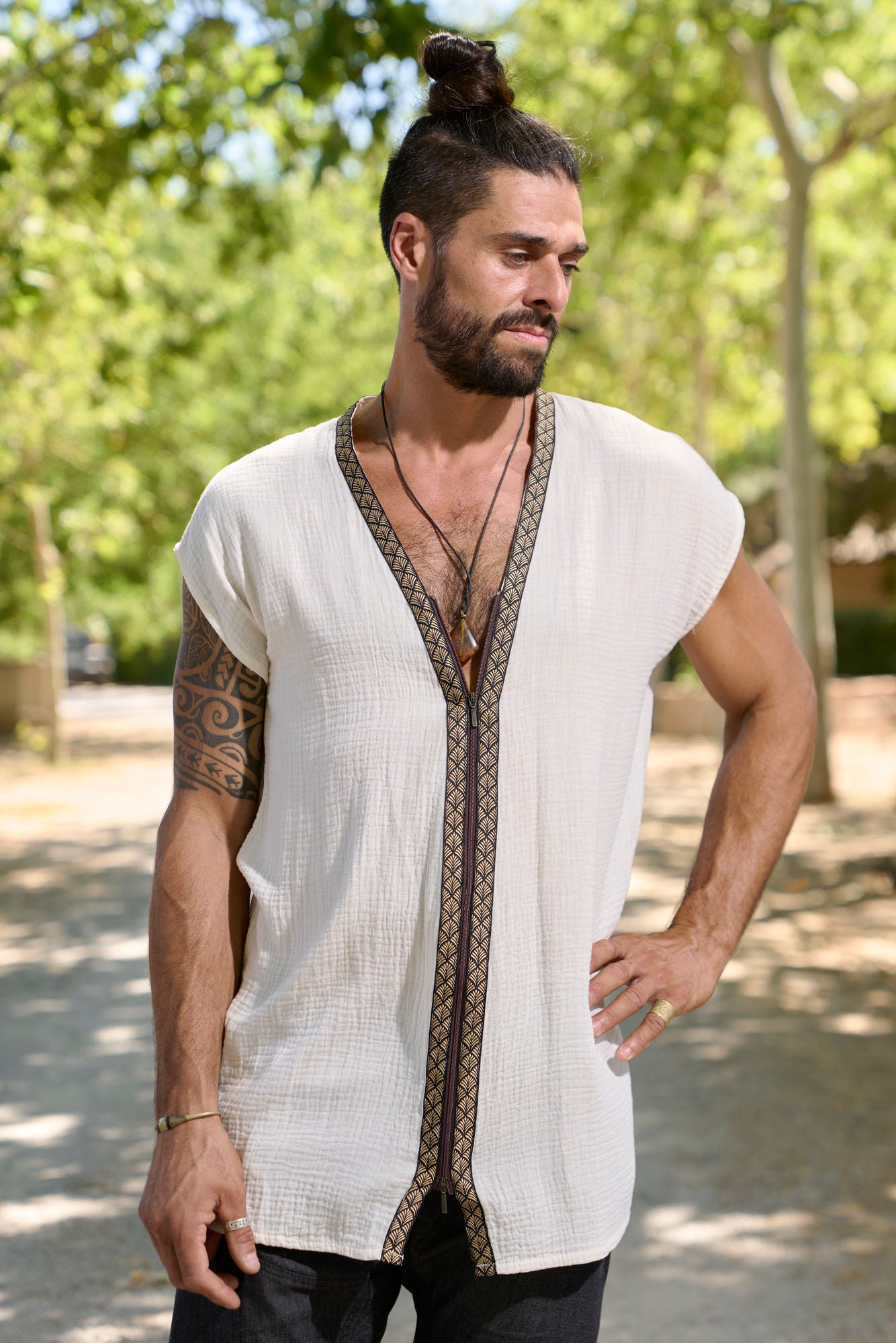 Ecru Organic Orus Tunic - NAYWAJ Ibiza Tops