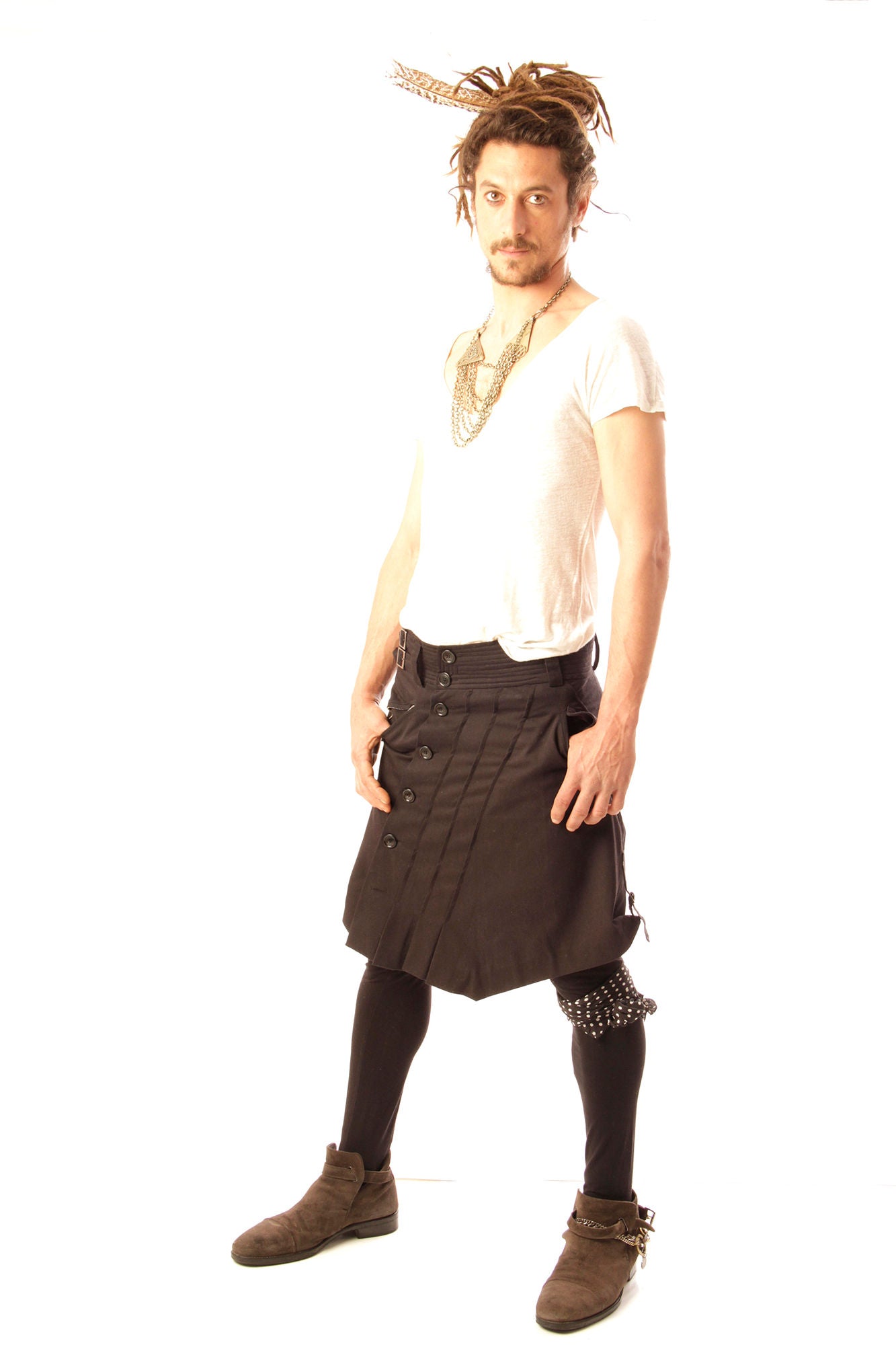 Black kilt - NAYWAJ Ibiza Kilts