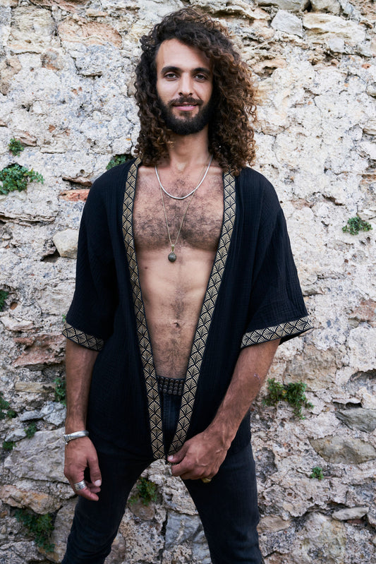 Black Organic Tottem Jacket - NAYWAJ Ibiza Outerwear
