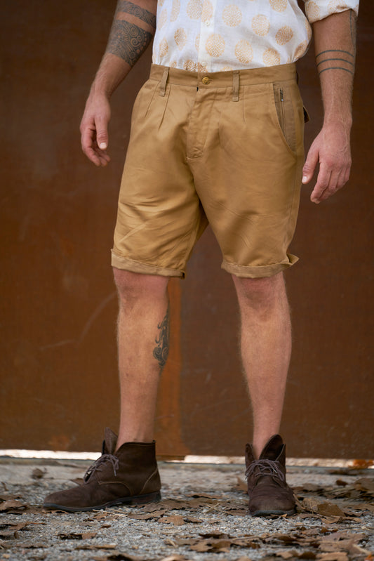 Camel Chino Shorts - image 1