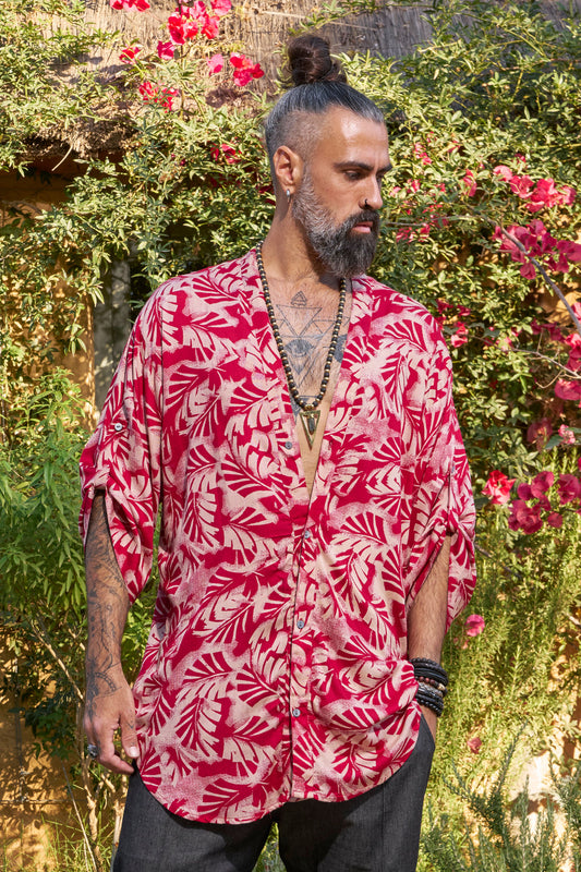 Red Zeus Shirt - NAYWAJ Ibiza Shirts