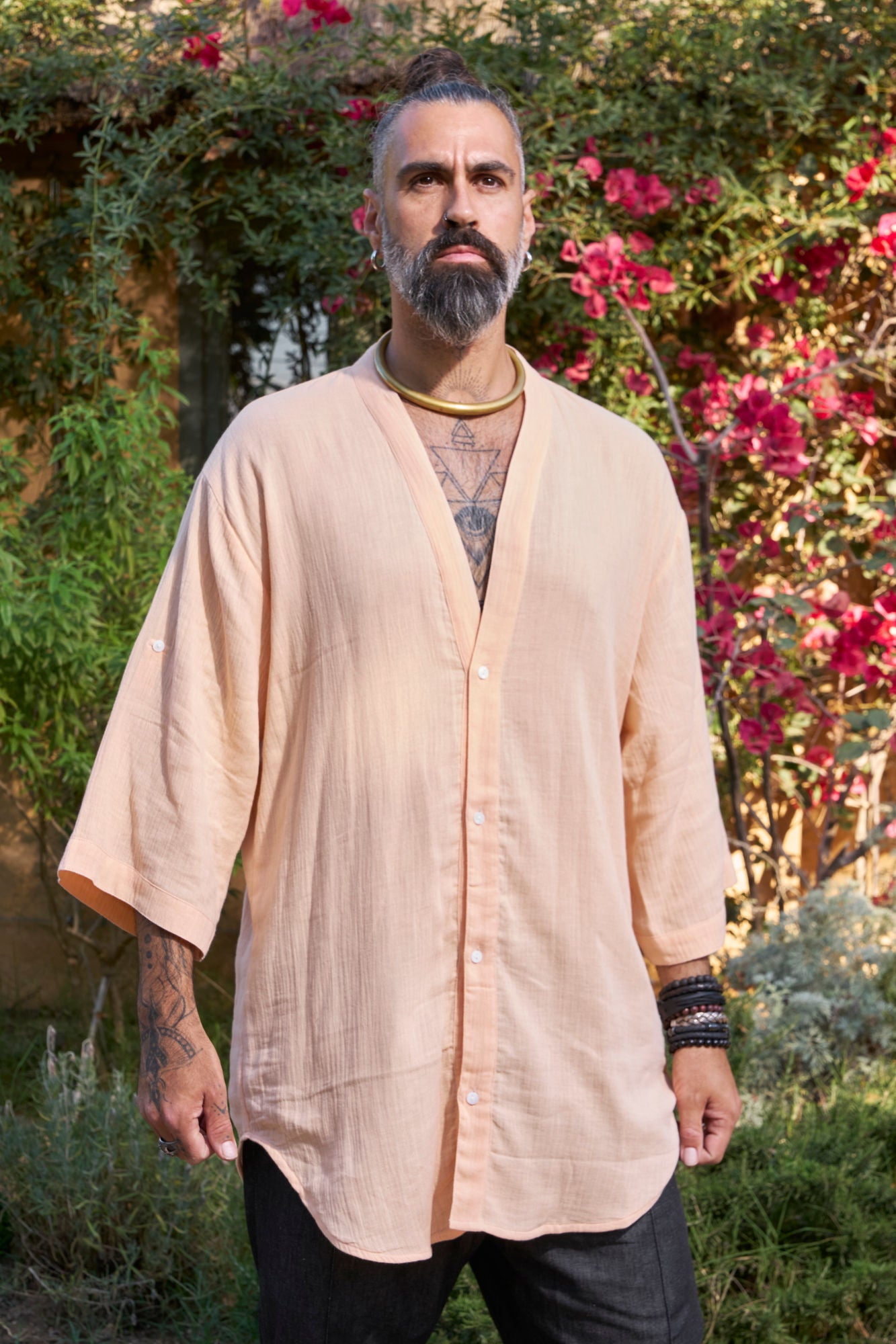 Salmon Zeus Shirt - NAYWAJ Ibiza Shirts