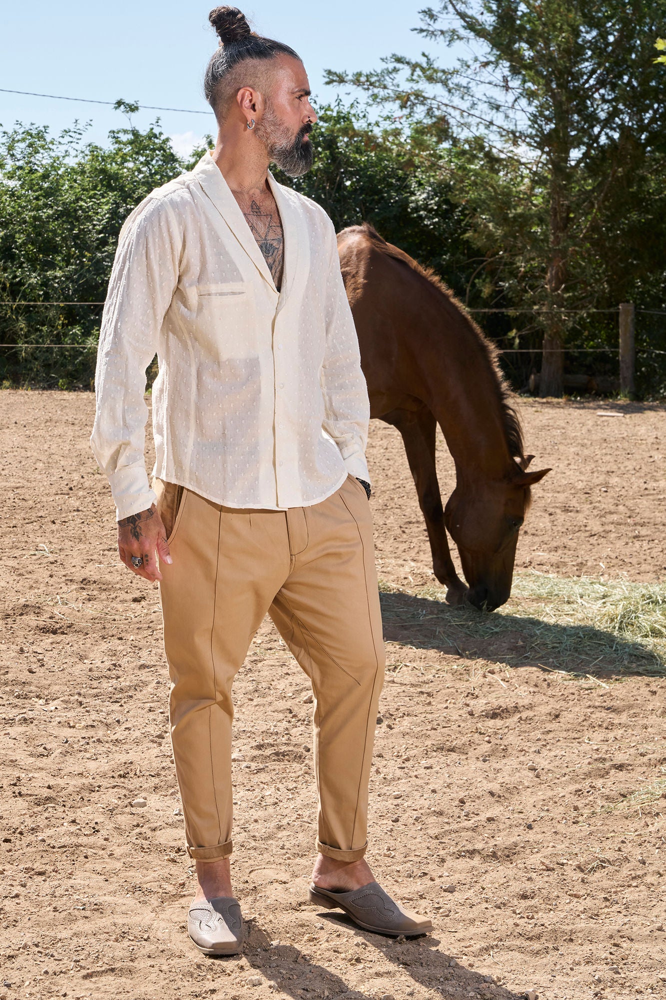 Camel Chino Pants - NAYWAJ Ibiza Pants