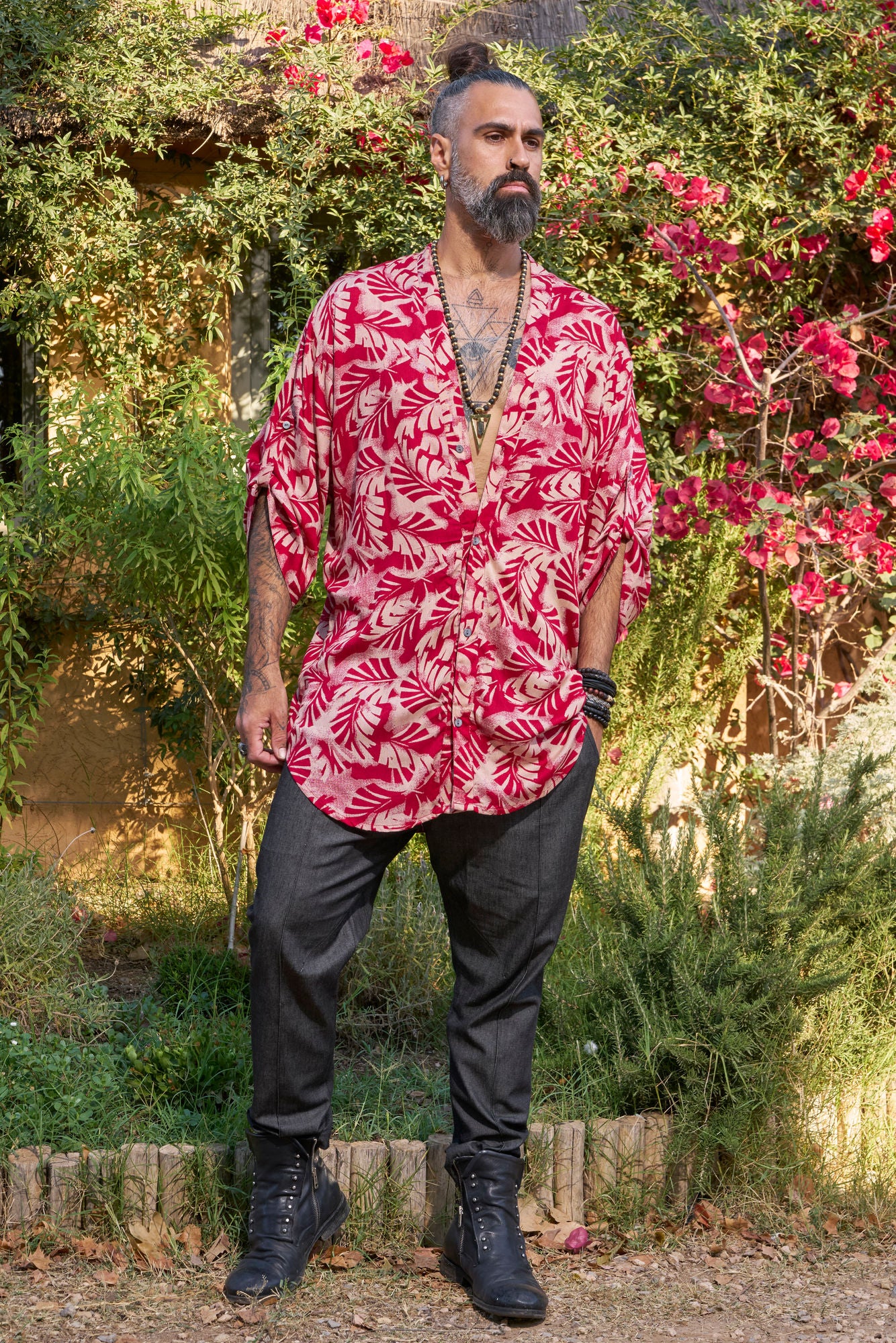 Red Zeus Shirt - NAYWAJ Ibiza Shirts