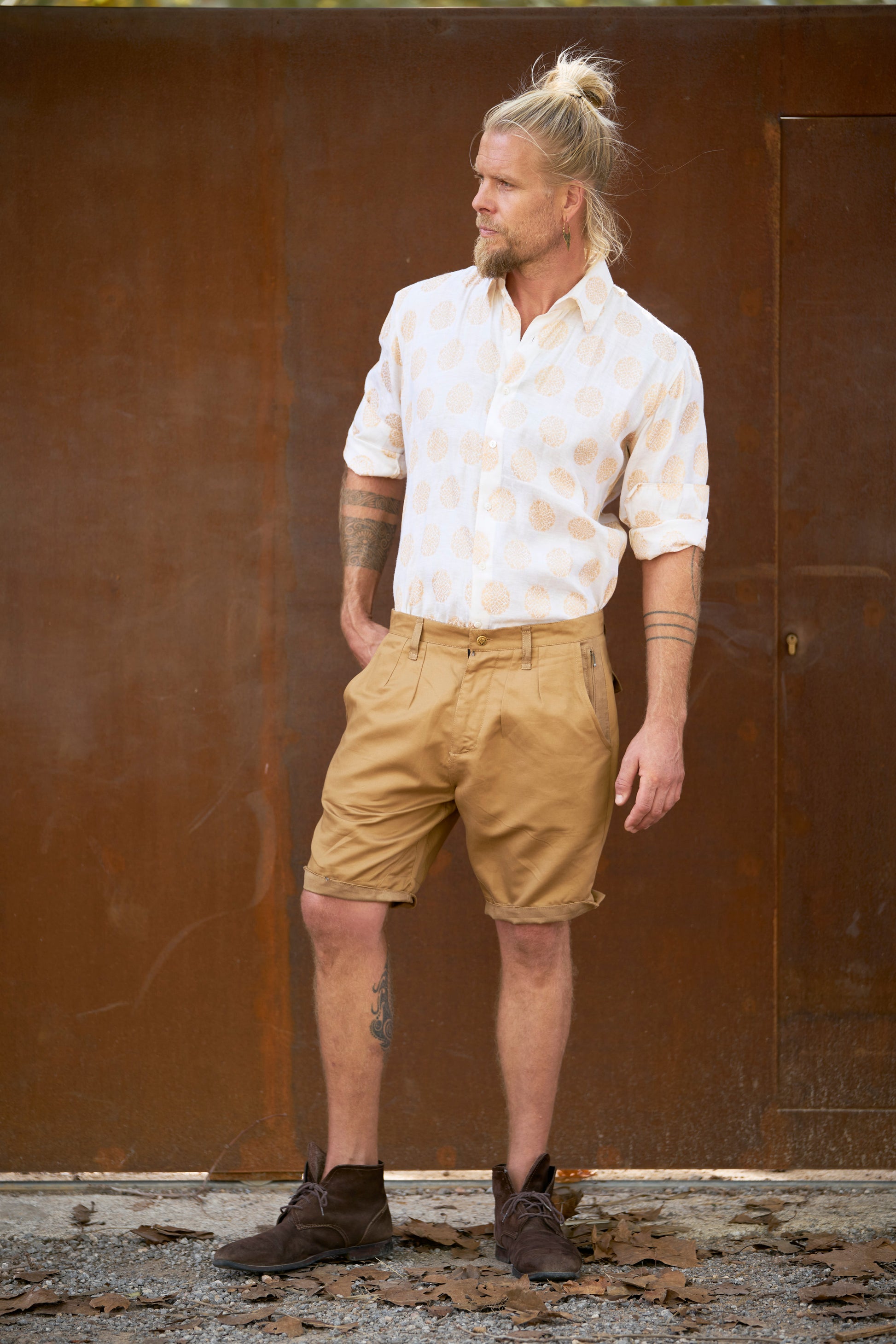 Camel Chino Shorts - image 2