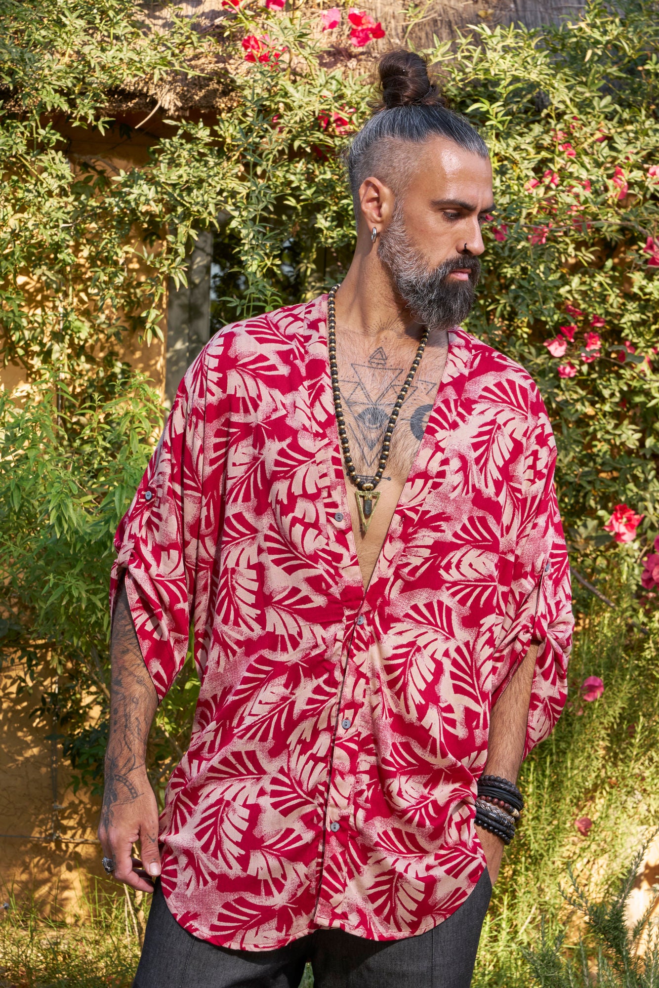 Red Zeus Shirt - NAYWAJ Ibiza Shirts