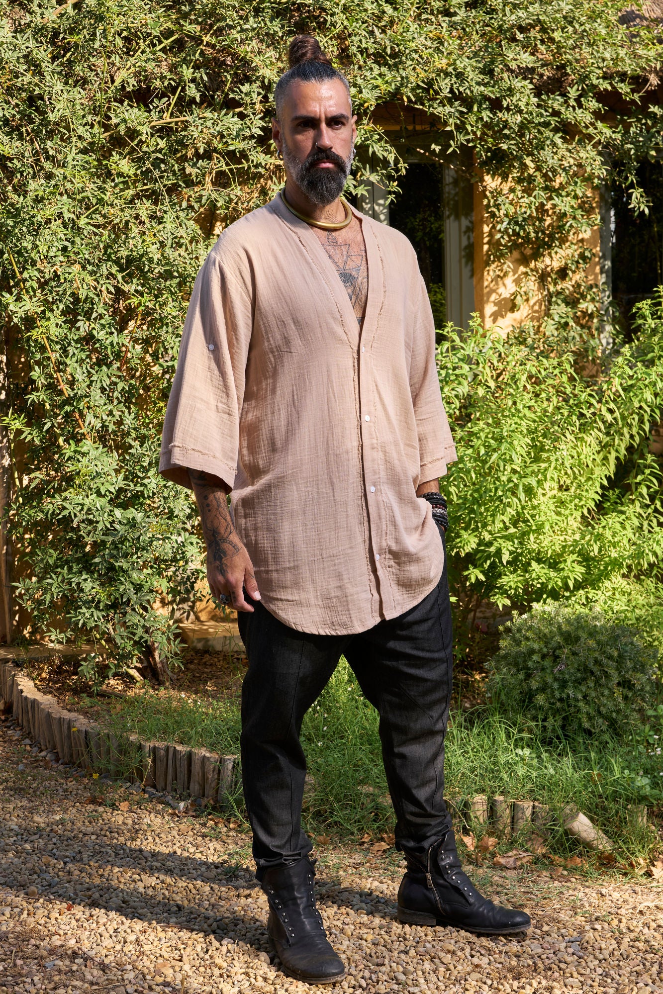 Beige Zeus Shirt - NAYWAJ Ibiza Shirts
