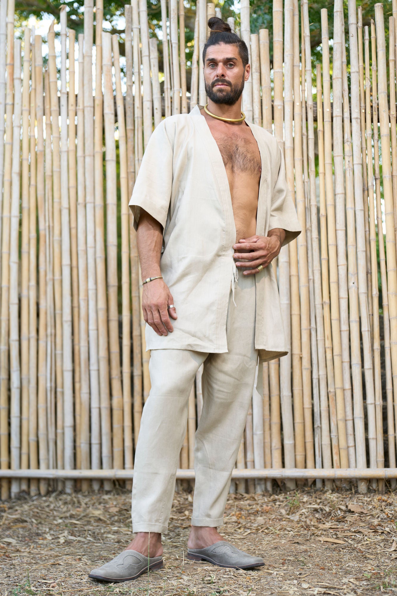 Linen Kimono - NAYWAJ Ibiza Outerwear