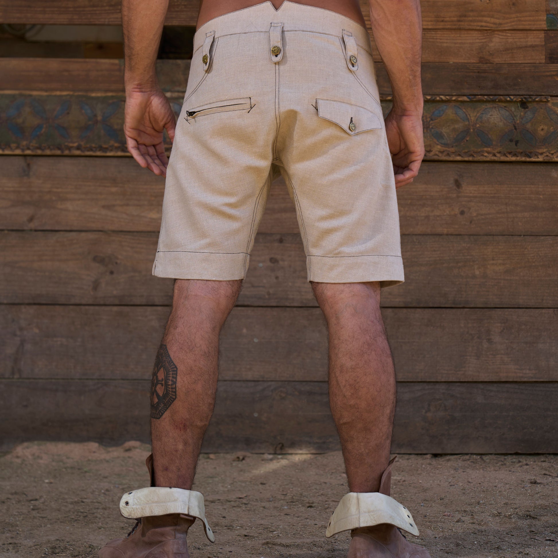 Ecru Nattaka shorts - NAYWAJ Ibiza Shorts