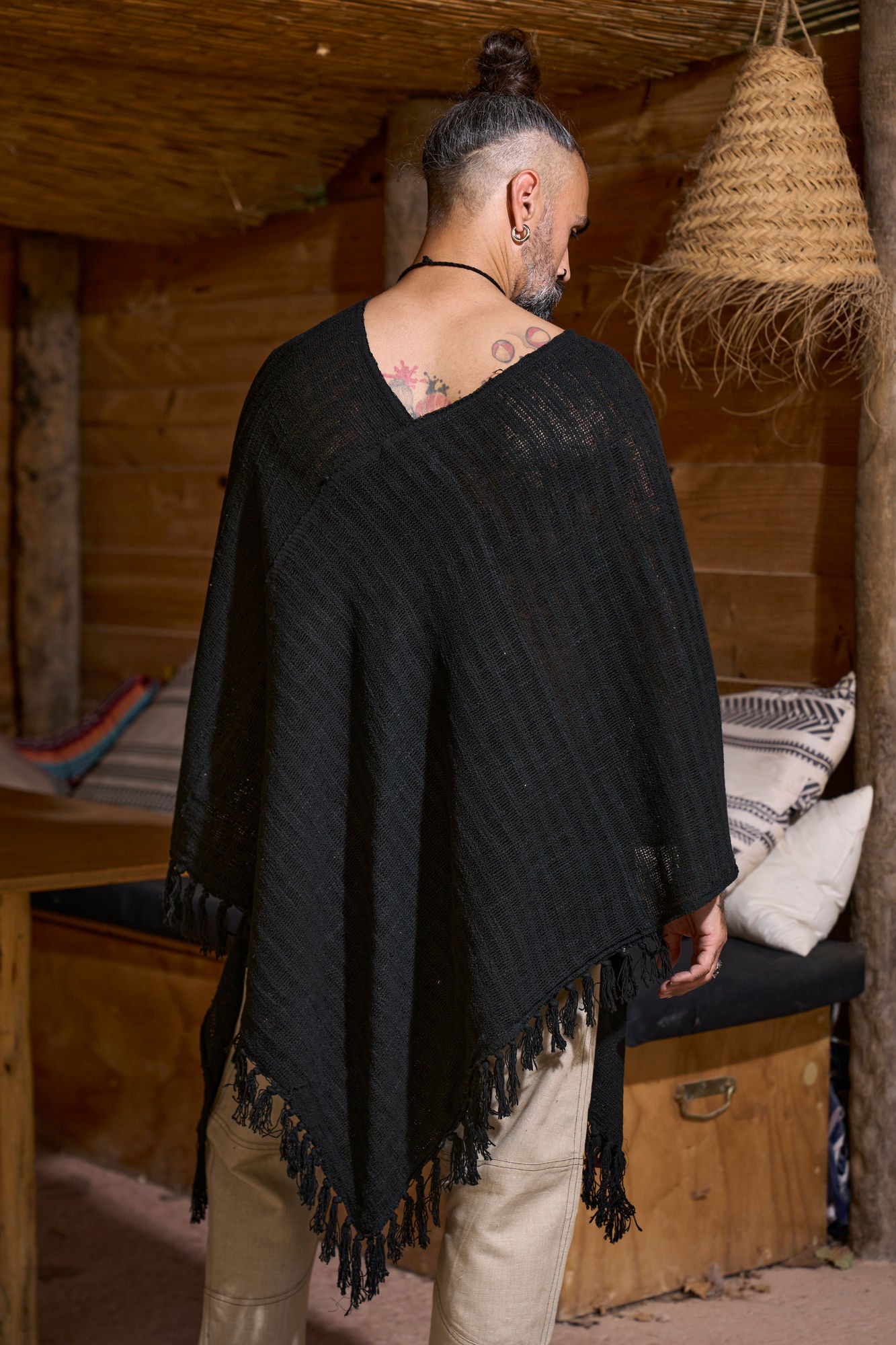 Black Pyramid Poncho - NAYWAJ Ibiza Outerwear