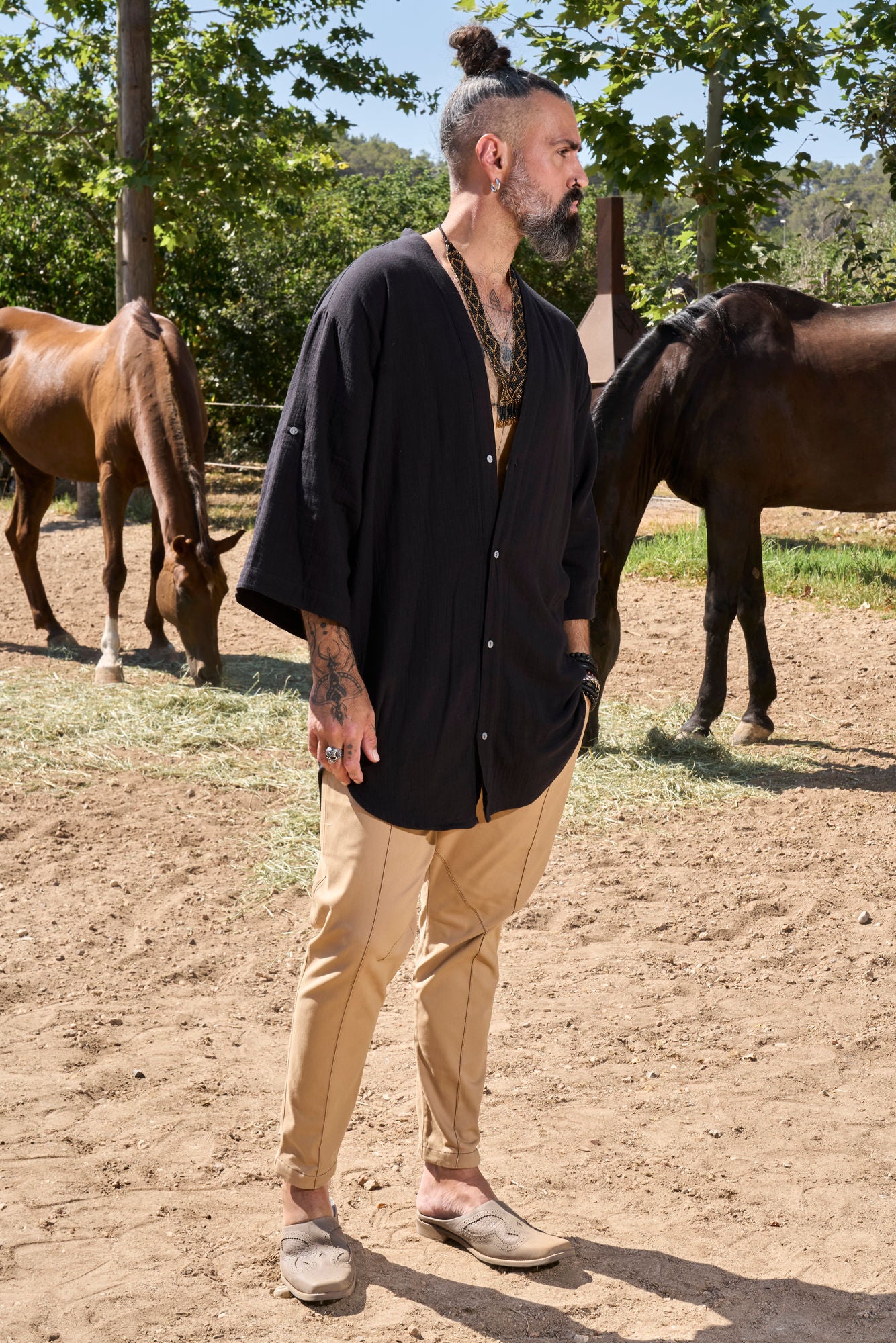 Black Zeus Shirt - NAYWAJ Ibiza Shirts