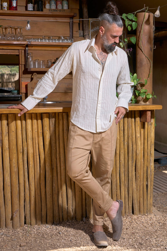 Ecru Classic Shirt - NAYWAJ Ibiza Shirts
