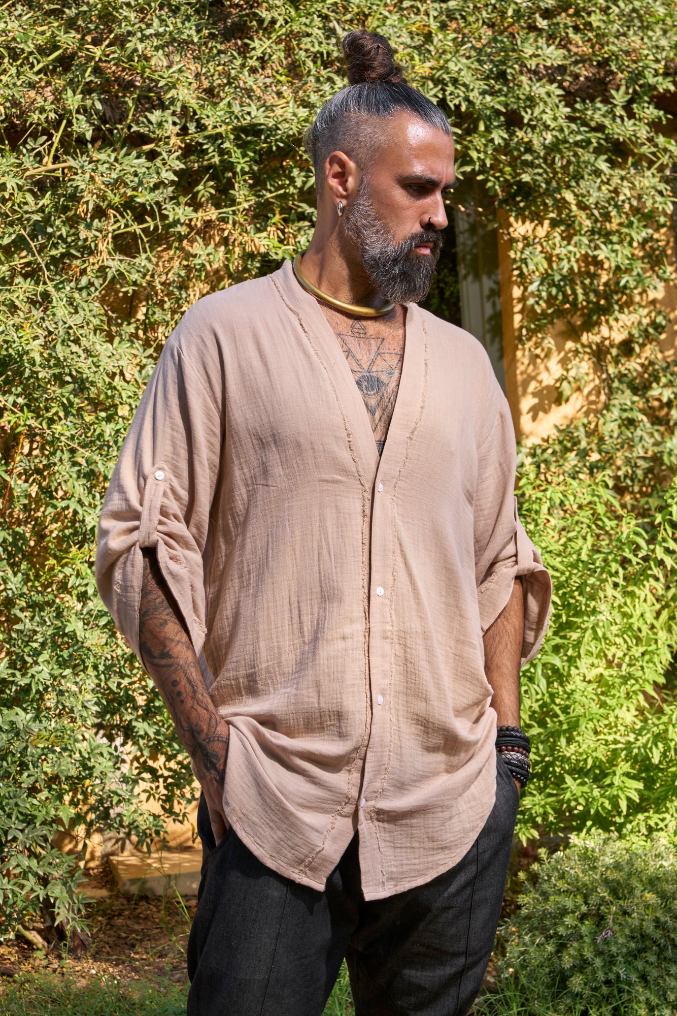Beige Zeus Shirt - NAYWAJ Ibiza Shirts