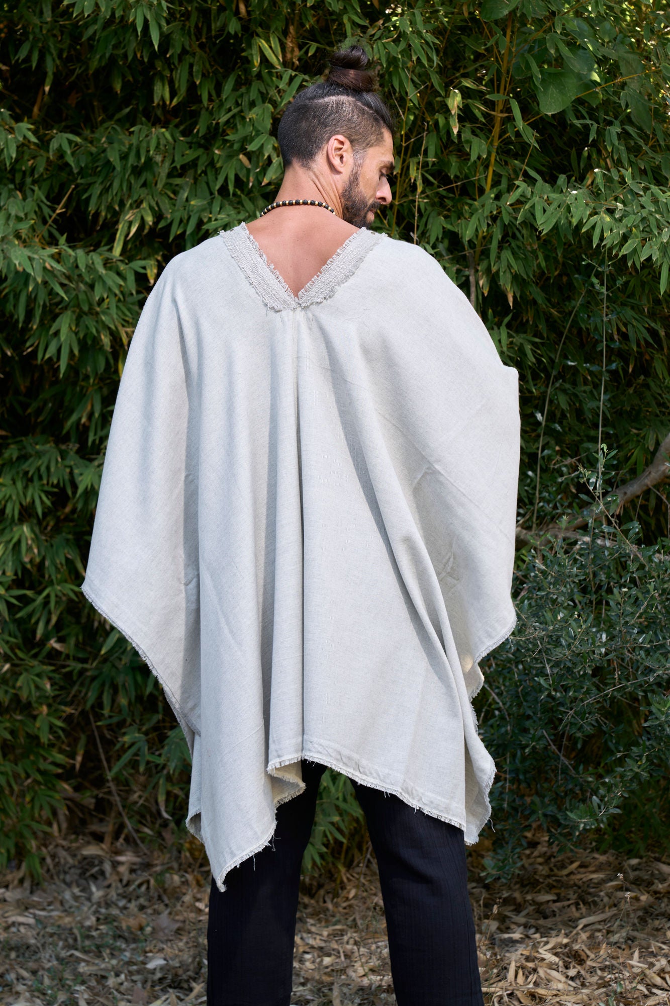 Grey Nara Poncho - NAYWAJ Ibiza Outerwear