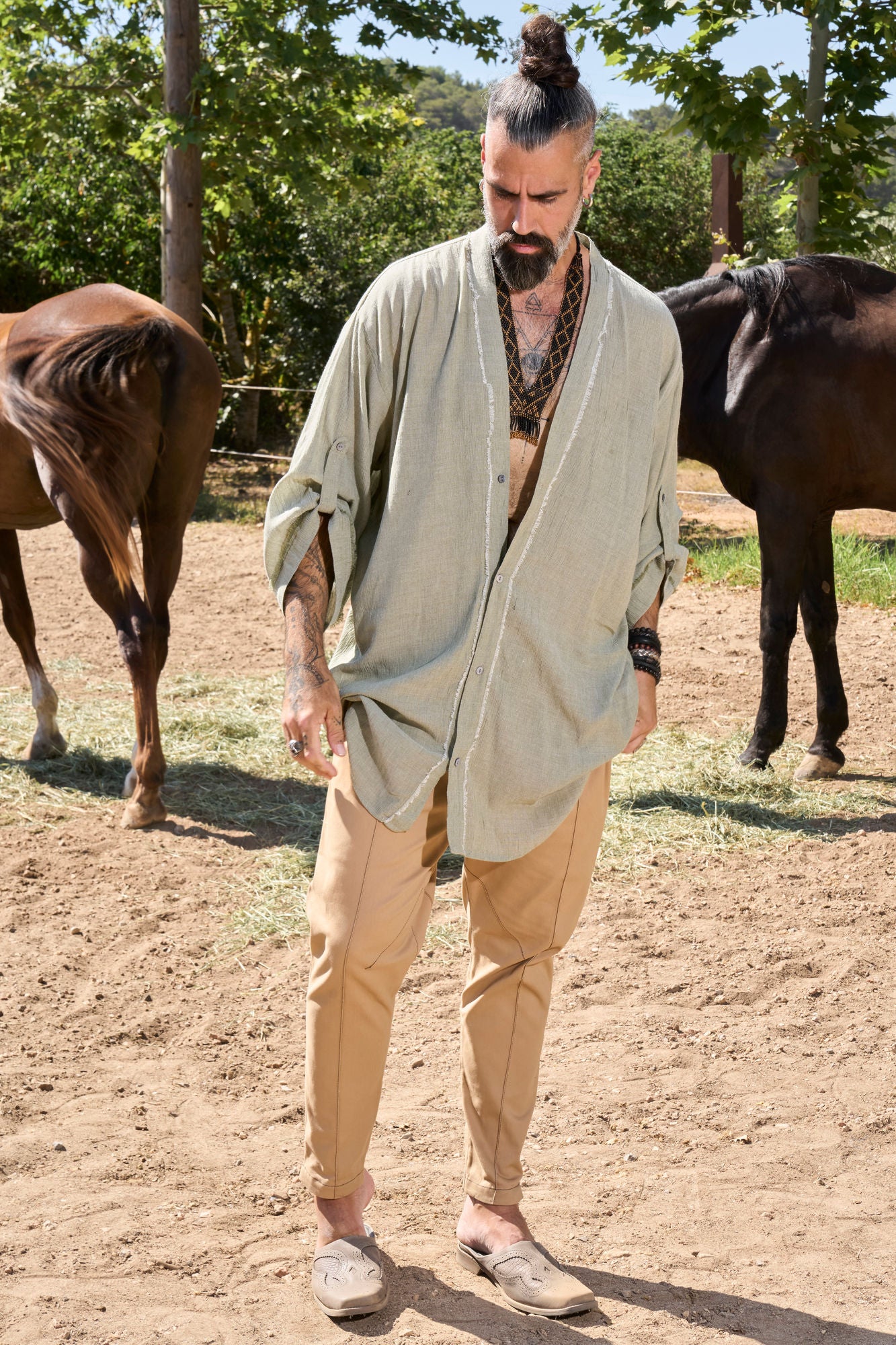 Olive Zeus Shirt - NAYWAJ Ibiza Shirts