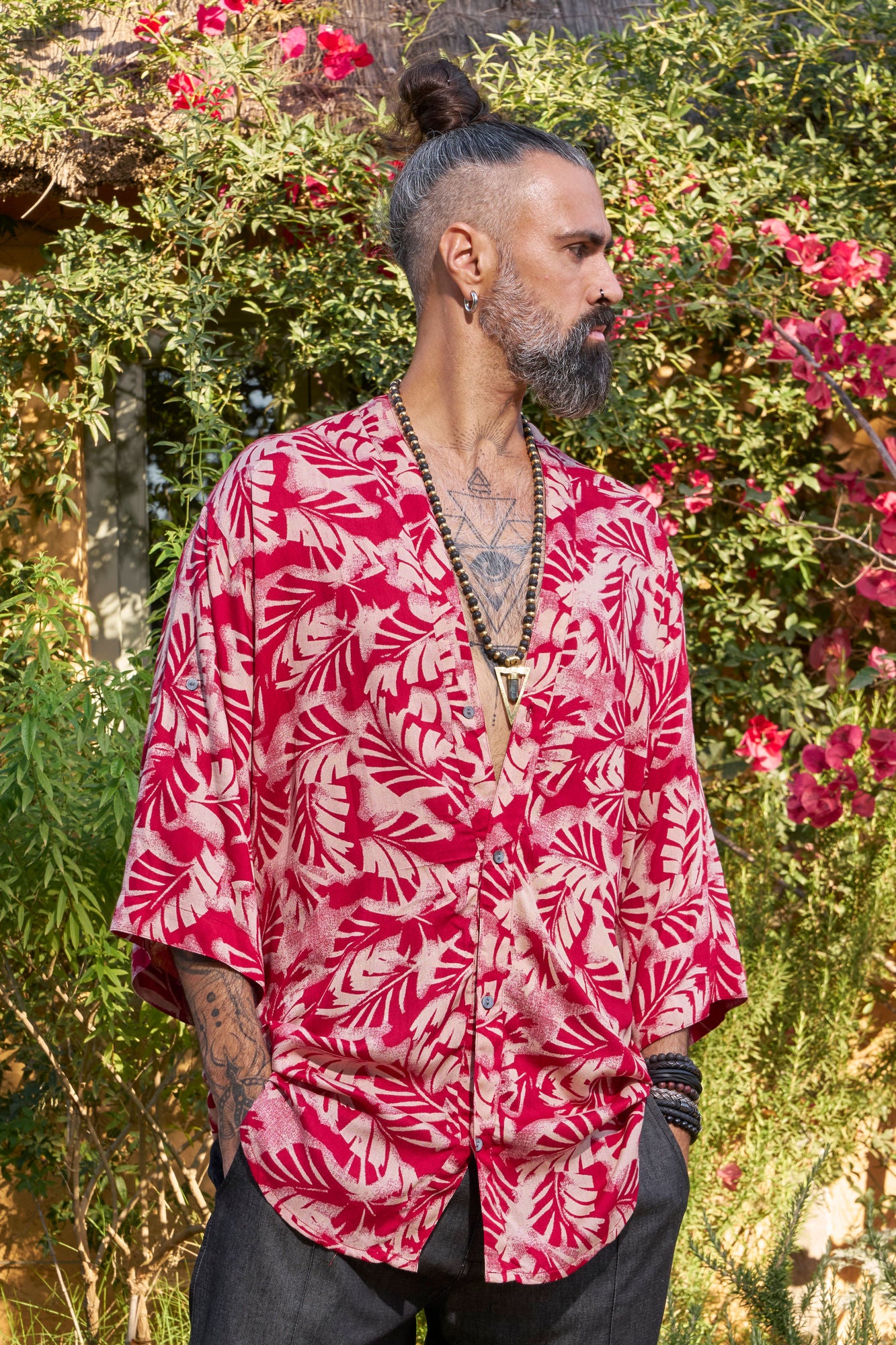 Red Zeus Shirt - NAYWAJ Ibiza Shirts
