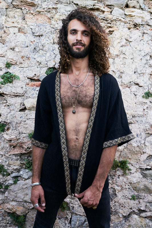 Black Organic Tottem Jacket - NAYWAJ Ibiza Outerwear