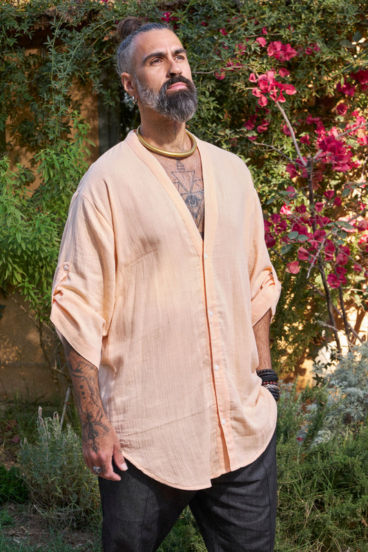 Salmon Zeus Shirt - NAYWAJ Ibiza Shirts