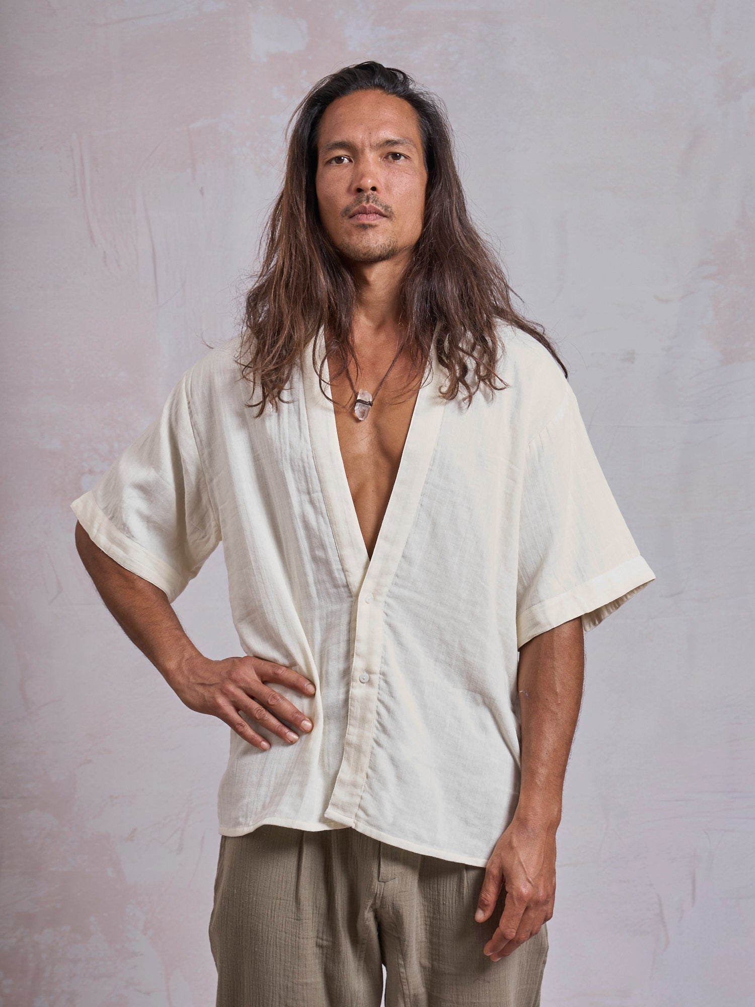 Ecru Casual Shirt - image 1
