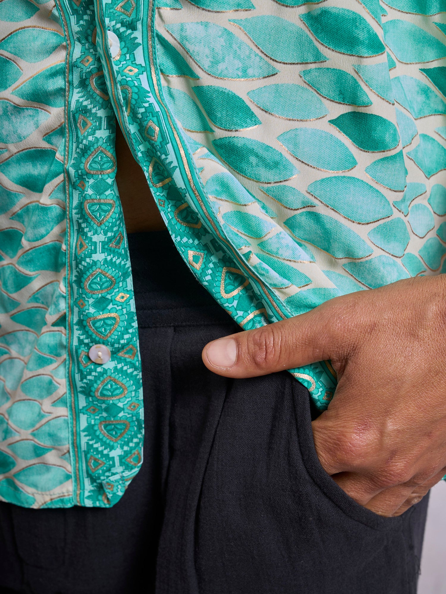 Green Casual Shirt - image 5