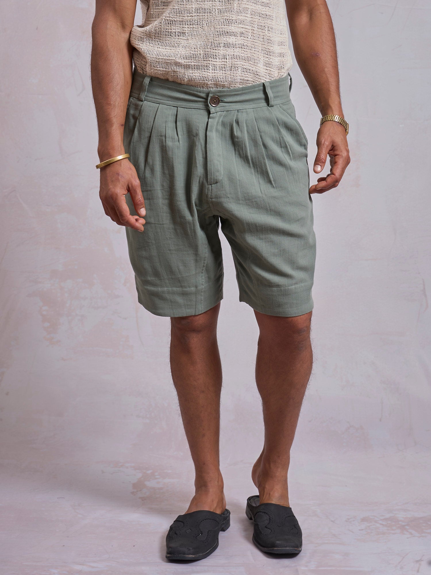 Green Casual Shorts - image 2
