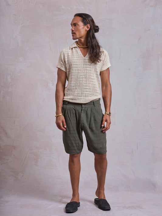 Khaki Casual Shorts - image 1