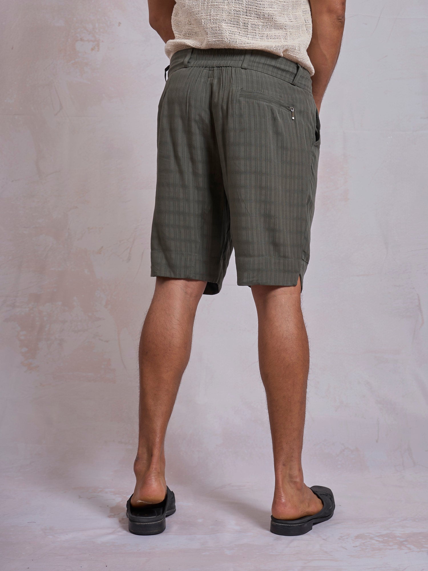 Khaki Casual Shorts - image 4