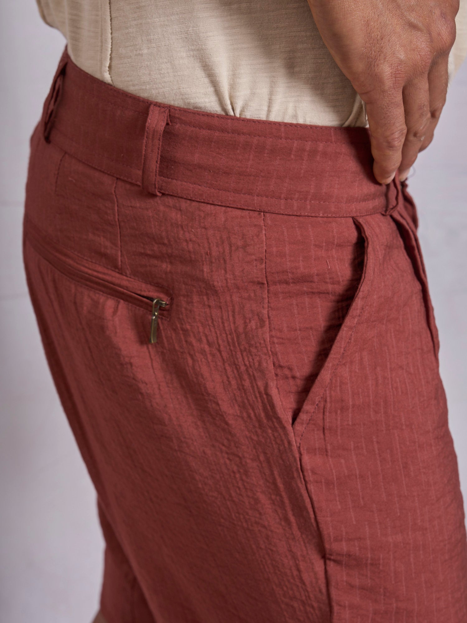 Terracotta Casual Shorts - image 5