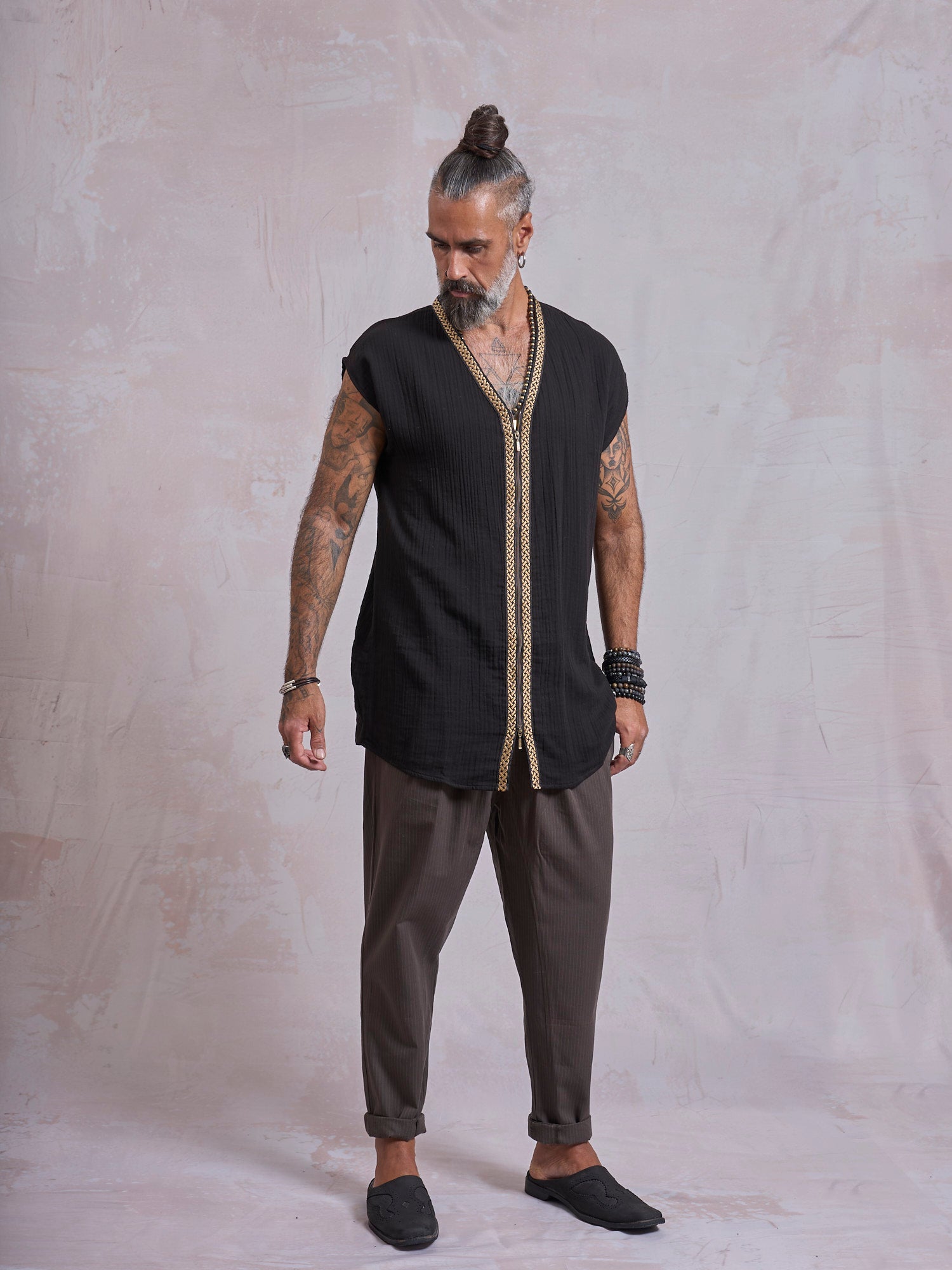 Black & Gold Orus Tunic - image 2