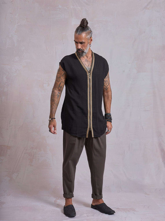 Black & Gold Orus Tunic - image 2
