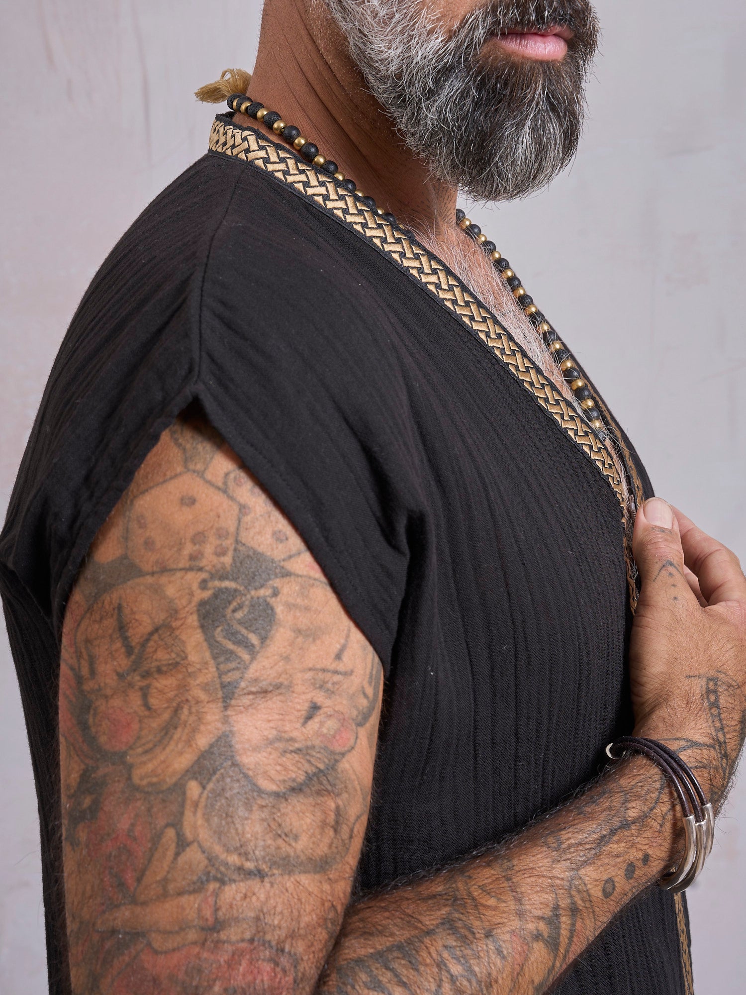Black & Gold Orus Tunic - image 3
