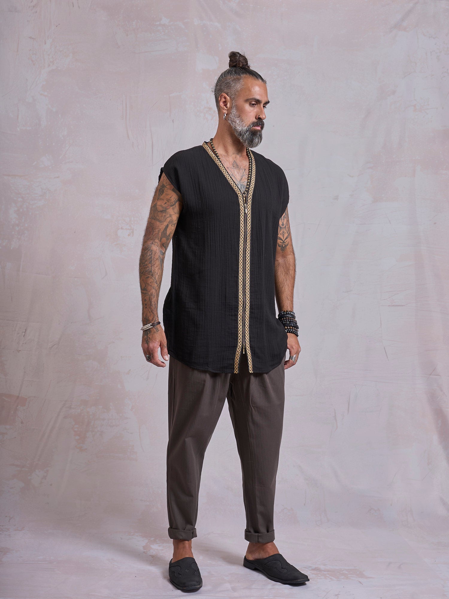 Black & Gold Orus Tunic - image 4