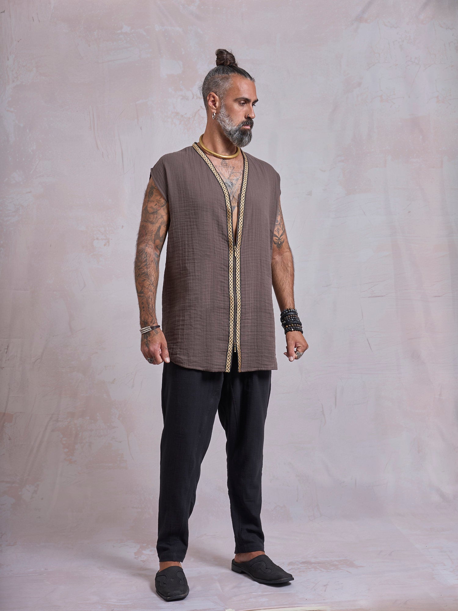 Brown & Gold Orus Tunic - image 2