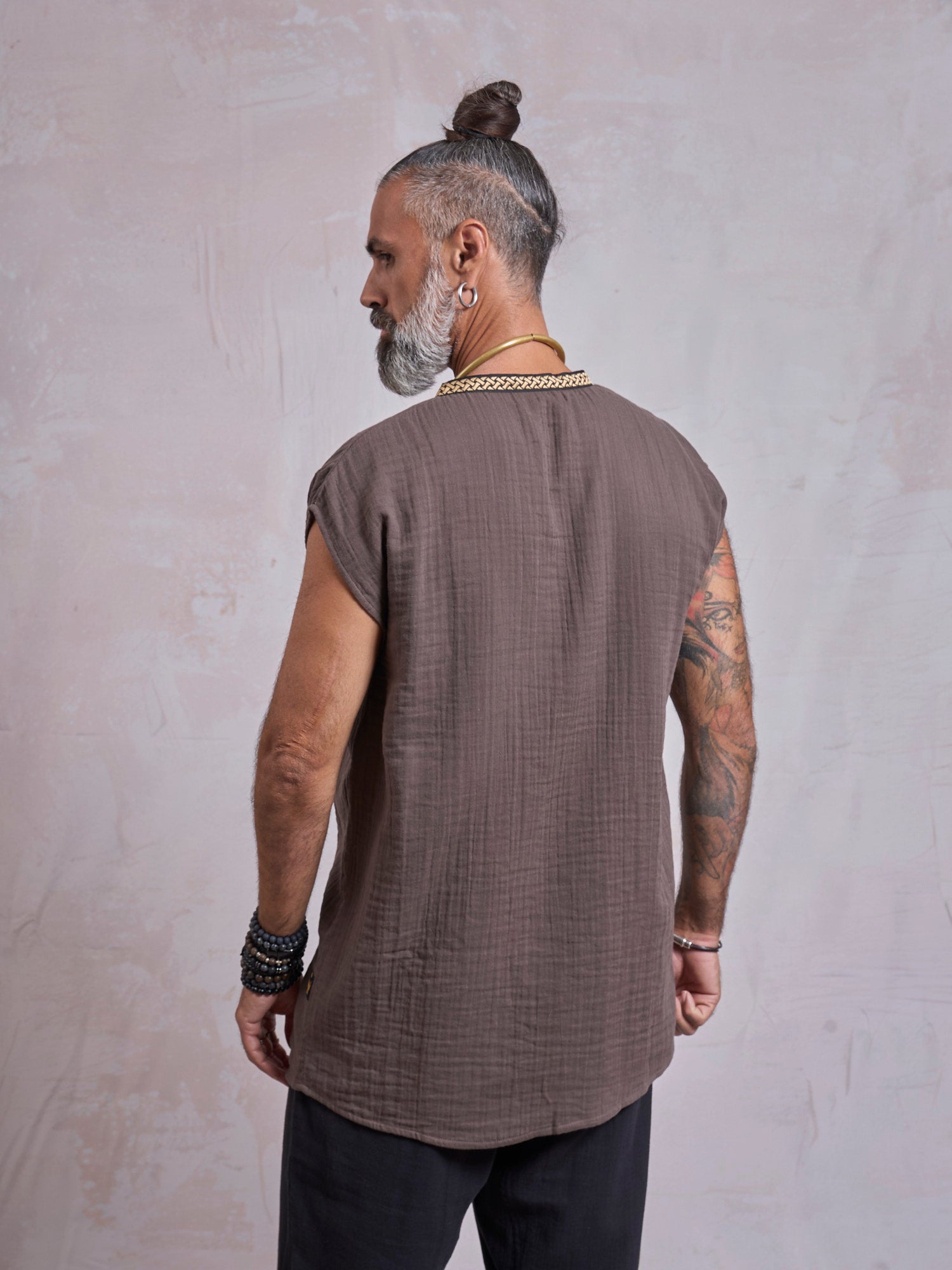 Brown & Gold Orus Tunic - image 3