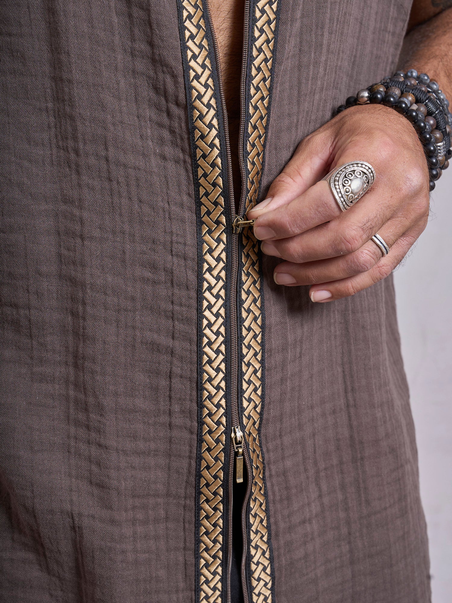 Brown & Gold Orus Tunic - image 4
