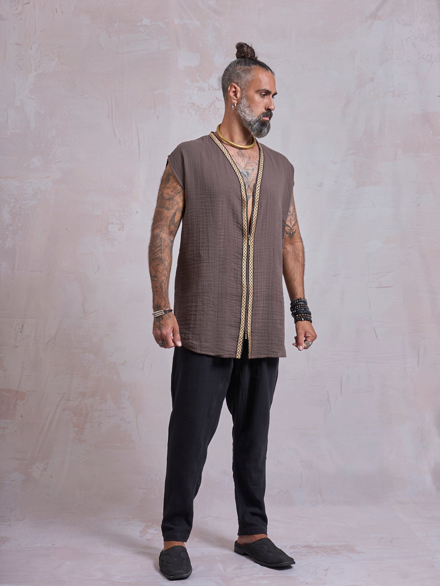 Brown & Gold Orus Tunic - image 6